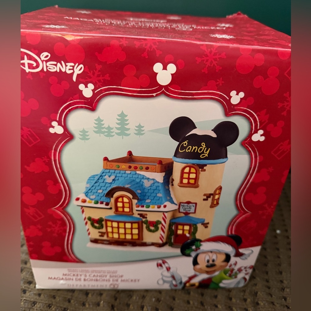 RETIRED Disney Dept 56 Mickey’s Candy Shop Christmas Village w/ Box - Picture 2 of 9